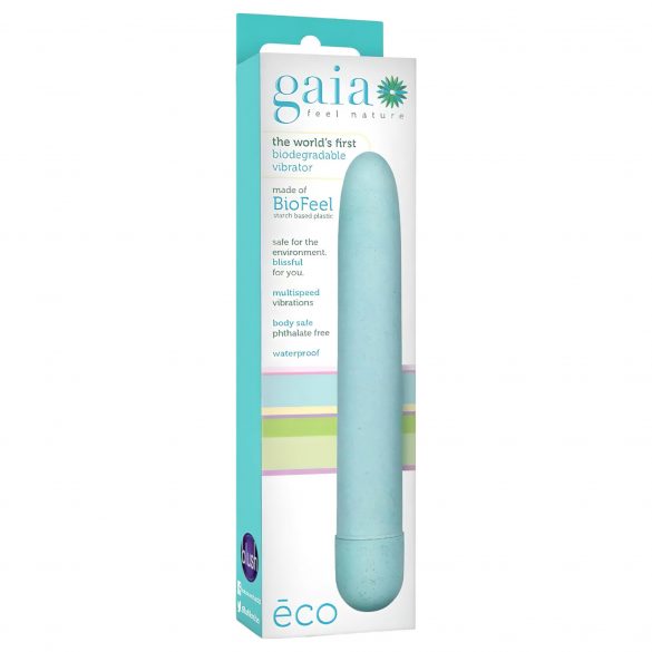 Gaia Eco L - miljövänlig stavvibrator (blå) - stor