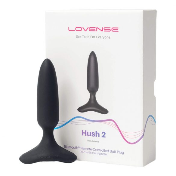 LOVENSE Hush 2 XS - uppladdningsbar liten anal vibrator (25mm) - svart