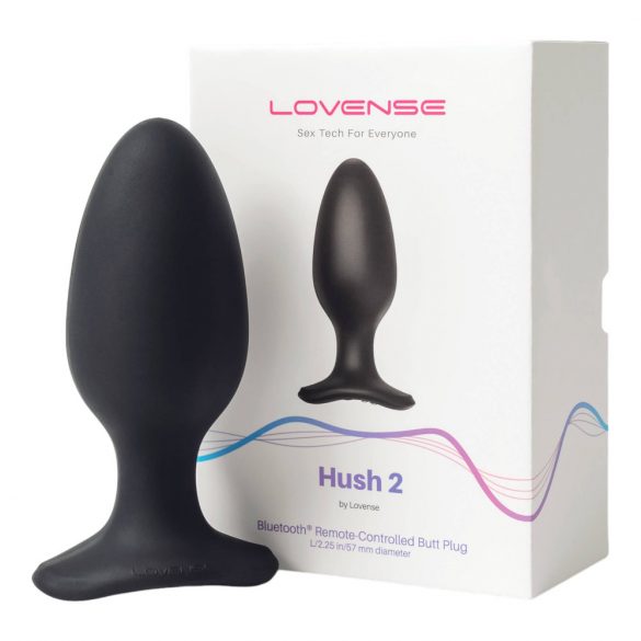 LOVENSE Hush 2 L - uppladdningsbar liten analvibrator (57mm) - svart