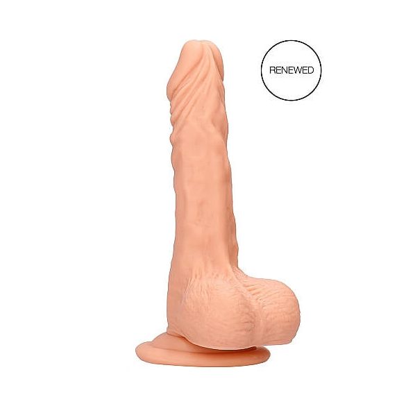 RealRock Dong 7 - naturtro dildo med pung (17cm) - natur