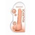 RealRock Dong 7 - naturtro dildo med pung (17cm) - natur