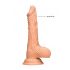 RealRock Dong 7 - naturtro dildo med pung (17cm) - natur