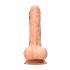 RealRock Dong 7 - naturtro dildo med pung (17cm) - natur