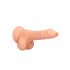 RealRock Dong 7 - naturtro dildo med pung (17cm) - natur