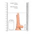 RealRock Dong 7 - naturtro dildo med pung (17cm) - natur