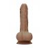 RealRock Dong 8 naturtrogen dildo (20 cm) - mörk hudfärg