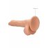 RealRock Dong 10 - naturtrogen dildo med pung (25cm)