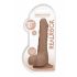 RealRock Dong 10 - verklighetstro dildo med pung (25cm) - mörk natur