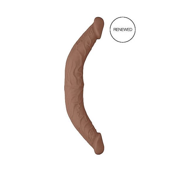 RealRock Dubbel Dildo 14 (36 cm) - mörk naturlig