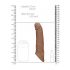 RealRock Penis Sleeve 21cm - Mörk Natur