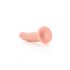 RealRock Slim - självhäftande, realistisk dildo - 15,5 cm (natur)