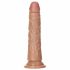 RealRock Slim - realistisk dildo med sugkopp 15,5 cm (mörk naturfärgad)