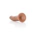 RealRock Slim - realistisk dildo med sugkopp 15,5 cm (mörk naturfärgad)