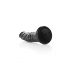 RealRock Slim - sugfot, realistisk dildo - 15,5 cm (svart)