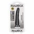 RealRock Slim - sugfot, realistisk dildo - 15,5 cm (svart)