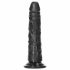 RealRock Slim - sugfot, realistisk dildo - 15,5 cm (svart)