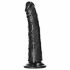 RealRock Slim - sugfot, realistisk dildo - 15,5 cm (svart)