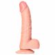 RealRock - Sugfot, realistisk dildo med pung - 15,5 cm (hudfärgad)