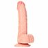 RealRock - Sugfot, realistisk dildo med pung - 15,5 cm (hudfärgad)