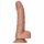 RealRock - sugfot, testikulär dildo - 15,5 cm (mörk naturlig)