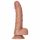 RealRock - sugfot, testikulär dildo - 15,5 cm (mörk naturlig)