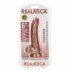 RealRock - sugfot, testikulär dildo - 15,5 cm (mörk naturlig)