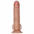 RealRock - sugfot, testikulär dildo - 15,5 cm (mörk naturlig)