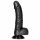 RealRock - realistisk dildo med sugkopp och pung - 15,5 cm (svart)