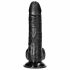 RealRock - realistisk dildo med sugkopp och pung - 15,5 cm (svart)