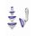 Doc Johnson Intim - vibrerande sugpump set - lila (4 delar)