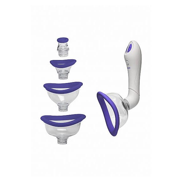 Doc Johnson Intim - vibrerande sugpump set - lila (4 delar)