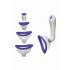 Doc Johnson Intim - vibrerande sugpump set - lila (4 delar)