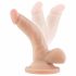 Dr. Skin 4 - realistisk dildo med sugkopp och testiklar - naturlig (12cm)