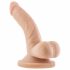 Dr. Skin 4 - realistisk dildo med sugkopp och testiklar - naturlig (12cm)