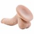 Dr. Skin 4 - realistisk dildo med sugkopp och testiklar - naturlig (12cm)