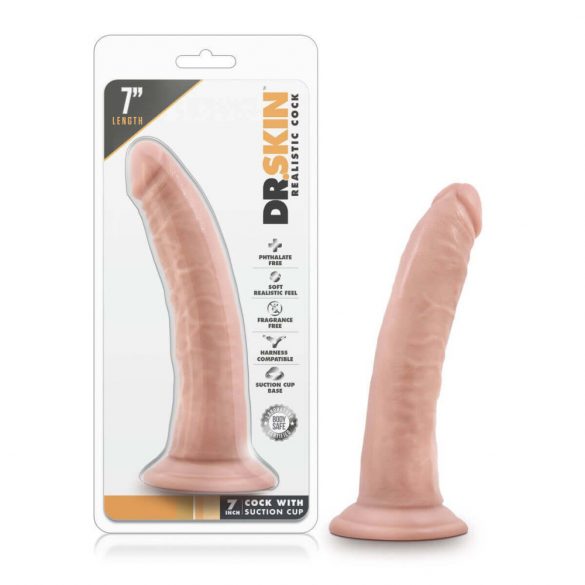 Dr. Hud - realistisk dildo med sugkopp - natur (17,5 cm)