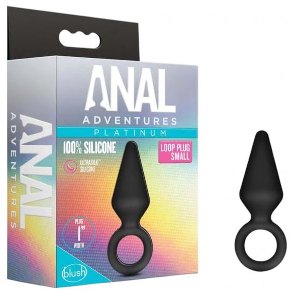 Anal Adventures Platinum S - anal dildo (svart) - liten