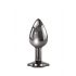 Evolved Svart Ädelsten - metall analdildo set (svart-silver)