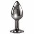 Evolved Svart Ädelsten - metall analdildo set (svart-silver)