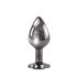 Evolved Svart Ädelsten - metall analdildo set (svart-silver)