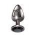 Evolved Svart Ädelsten - metall analdildo set (svart-silver)