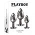 Playboy - anal dildoset - 3 delar (silver)