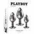 Playboy - anal dildoset - 3 delar (silver)