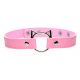 Master Series Kinky Kitty - katt-halsband med ring (rosa)