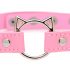 Master Series Kinky Kitty - katt-halsband med ring (rosa)