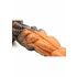 Ravager Textured Silicone Dildo - 20cm (Orange) 