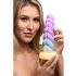 Varelser K*kar Mystique - enhörning dildo - 21 cm (lila-gul)