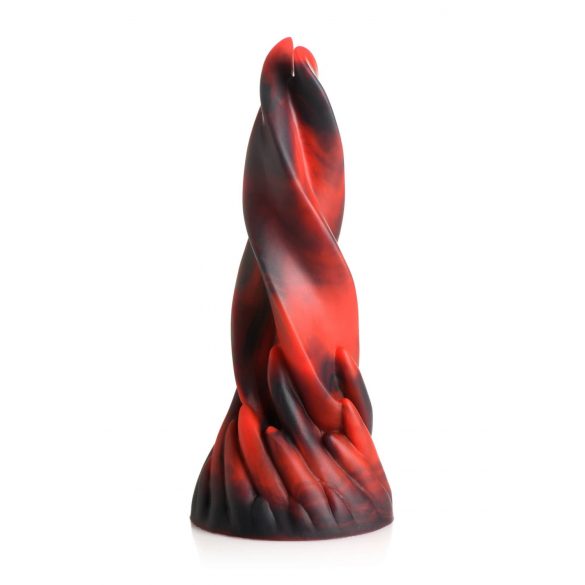 Creature Cocks Hell Kiss - Tvinnad Silikon Dildo - 19cm (röd)