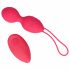 Loveline - Rechargeable, Ribbed, Radio-Controlled Vibrating Love Egg (Pink) 