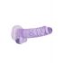 REALROCK - genomskinlig realistisk dildo - lila (17cm)